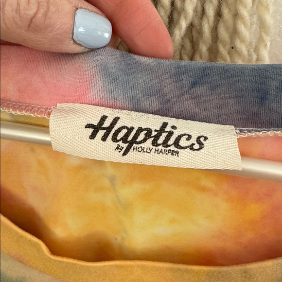 Tie Dye Babydoll Flutter Sleeve Top - Picture 2 of 6